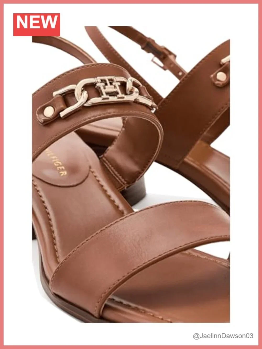 Heeled Sandals Block Heel PU Slingback Adjustable